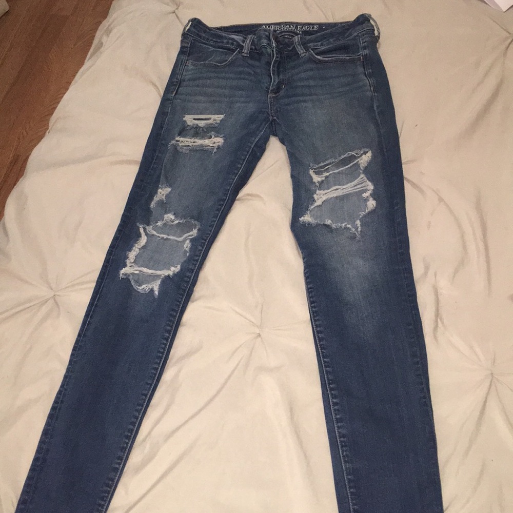 Ripped American eagles jean